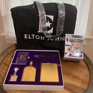 NWT Elton John Farewell Yellow Brick Rd Swag Bundle VIP Bag Set + Funko Pop NIB